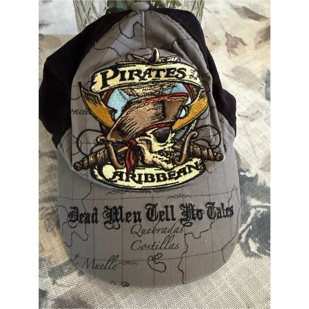 Disney Parks Black and Grey Pirates of the Caribbean Hat